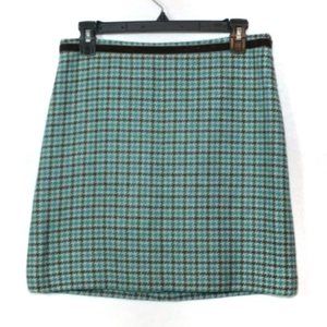 Banana Republic plaid dark academia wool skirt 2